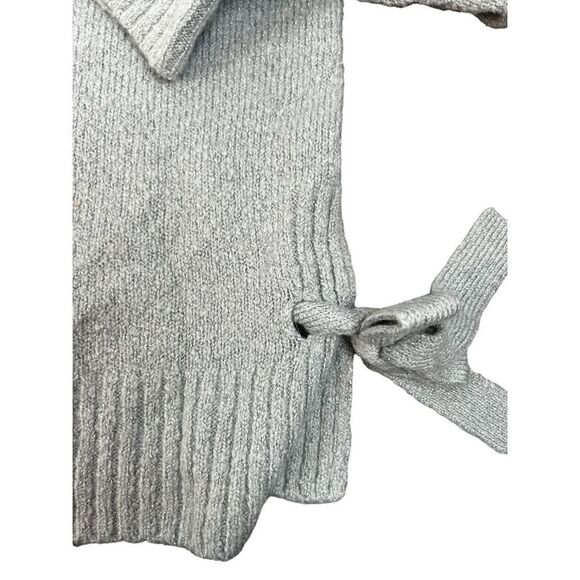 H&M LOGG Womens Sweater Crew Neck Long Sleeve Side Tie Blue Size M missing one r - Picture 7 of 12